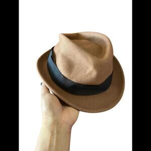 Aldo Brown Fedora Hat with Black Band